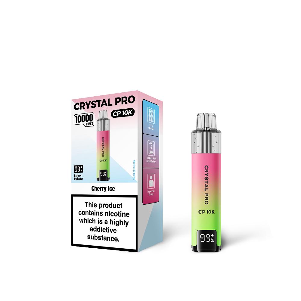Cherry Ice Flavour of The Crystal Pro 10000 (CP10K) Prefilled Pod Kit - Box of 5 at UK Vaper Wholesale