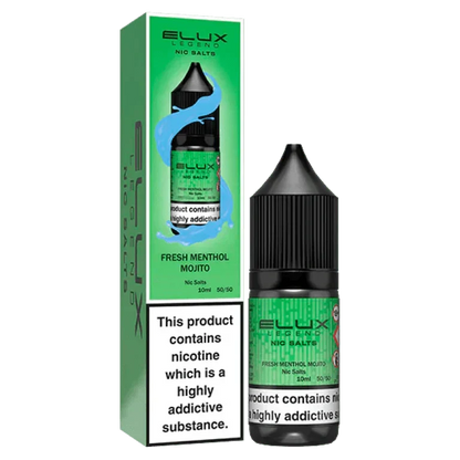 Elux Legend Nic Salts - 10ml E-liquids - Box of 10-Fresh Menthol Mojito *New*-vapeukwholesale