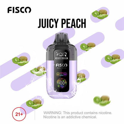 Fisco Point Pro 7000 Puff Pre-Filled Pod Kit - Box of 5 in Juicy Peach Flavour Available at UK Vaper Wholesale
