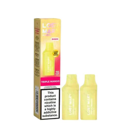 Lost Mary BM600 Prefilled Pods box of 10 in Triple Mango Flavour at UK Vaper Wholesale